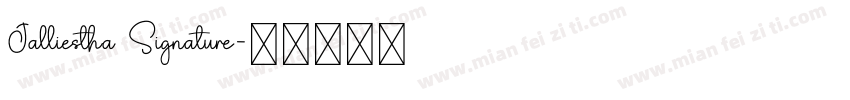 Jalliestha Signature字体转换